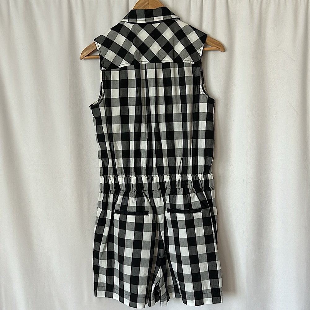 Broome Street Kate Spade Black/White Sleeveless Romper Shorts Set **Size S**🌸🌸 - Picture 2 of 4